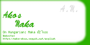 akos maka business card